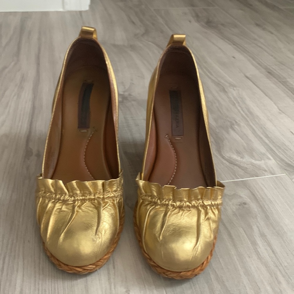 BCBG Maxazria leather espadrilles